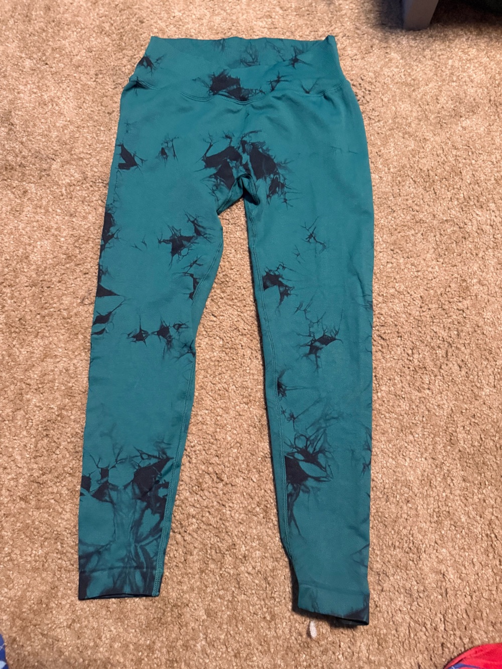 HALARA green Tie-Dye Leggings